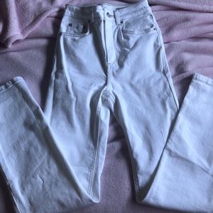 ASOS white high waisted jeans